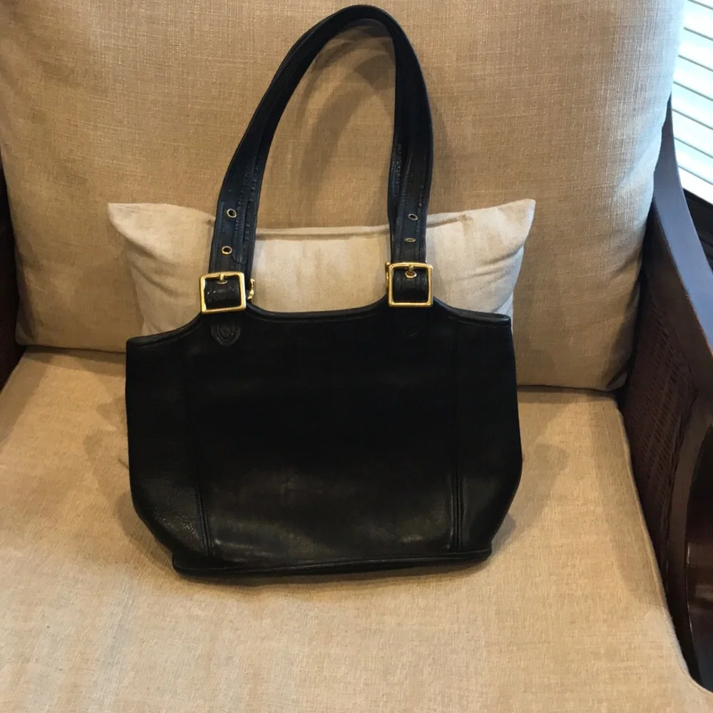 Vintage Black Coach Legacy Small Shopper Tote - Picture 1 of 5